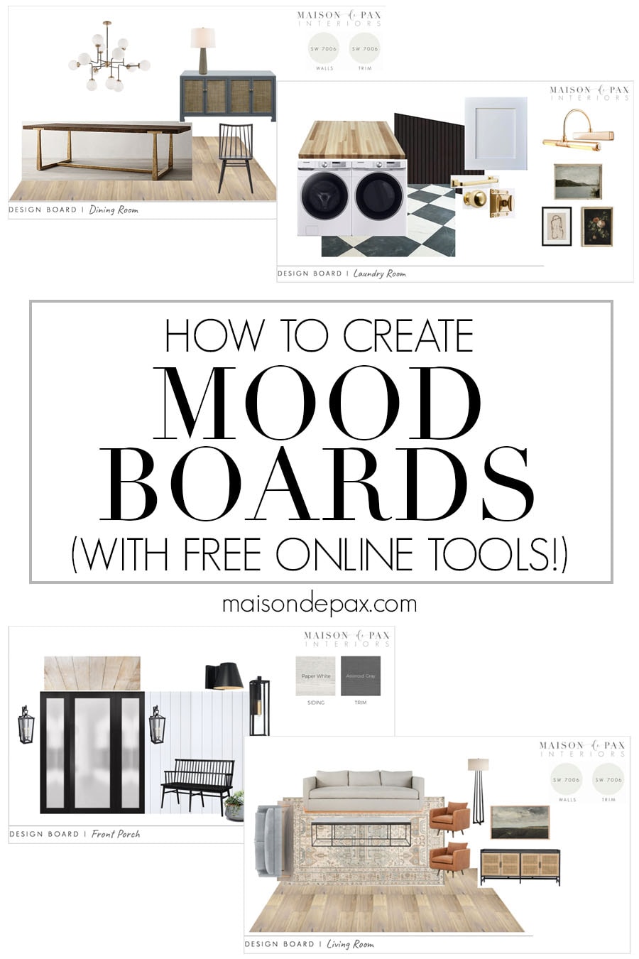 room makeover design boards and how to make them | Maison de Pax