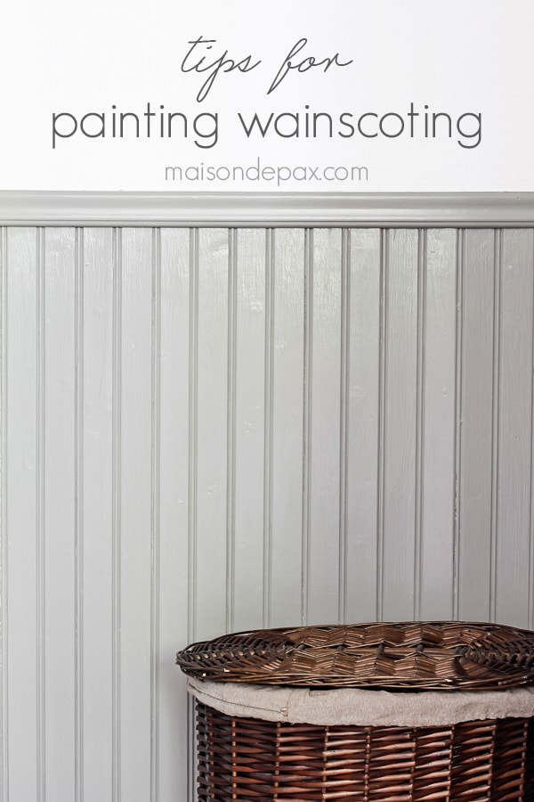 I love this warm gray bead board! Tips for painting wainscoting | aiweb9ygdry.cmersite.com