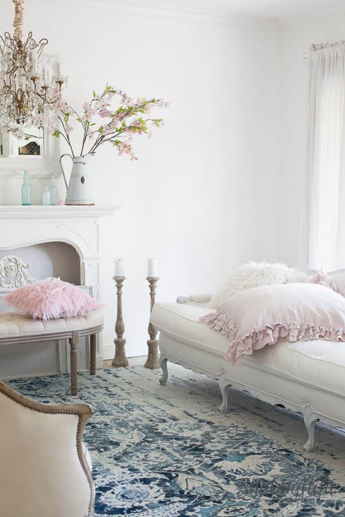 blush pink room decorating shabbyfufu.com