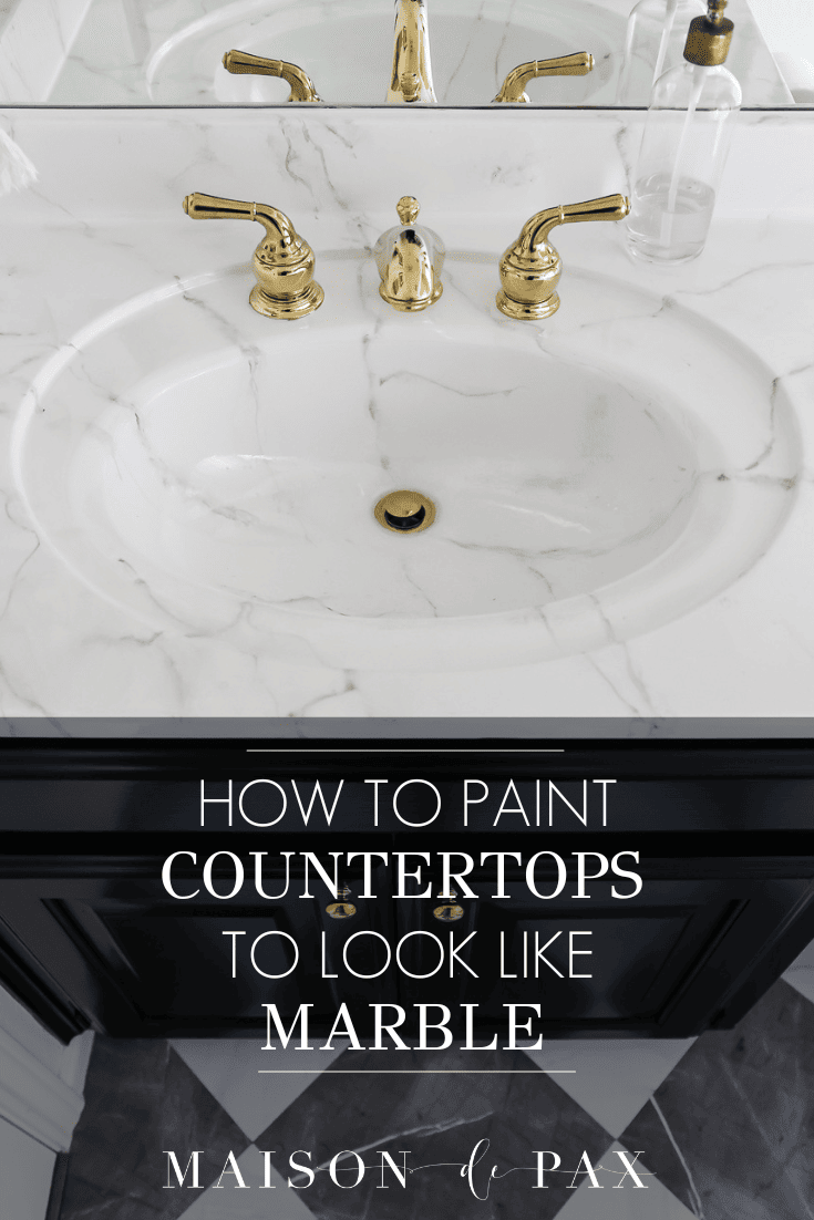 how to paint countertops to look like marble with a simple kit from Amazon!
