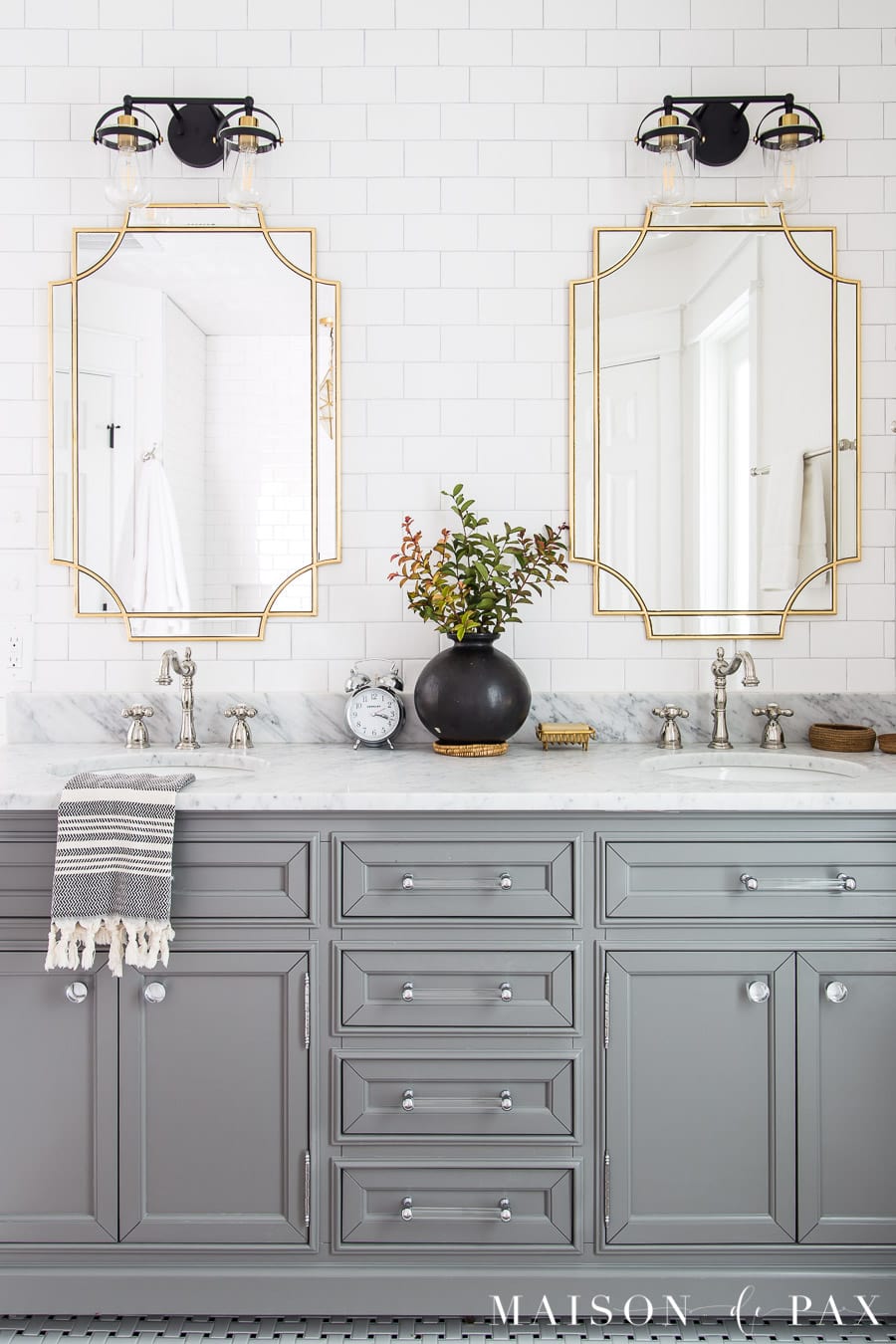 Classic Black and White Bathroom Remodel