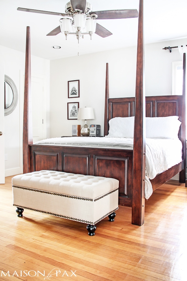 naturally lit and photographed bedroom- Maison de Pax