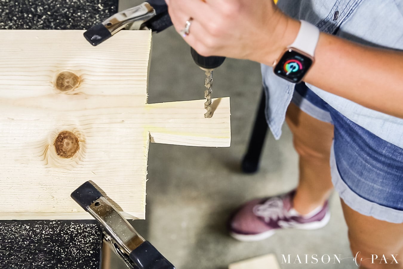 drill hole in handle of serving board | Maison de Pax