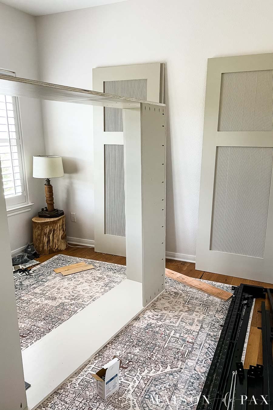 assembling the frame for a diy murphy bed