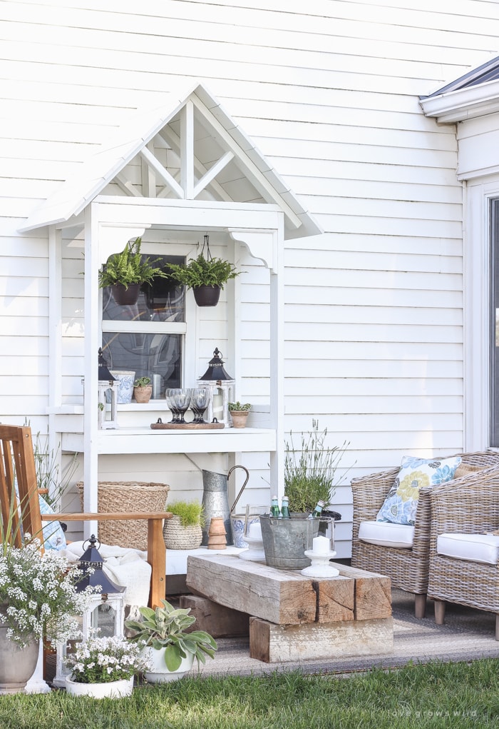 White Shiplap Patio Set- Maison de Pax