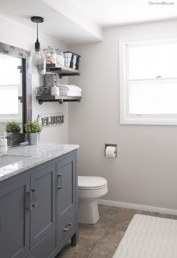 Gray painted bathroom- Maison de Pax