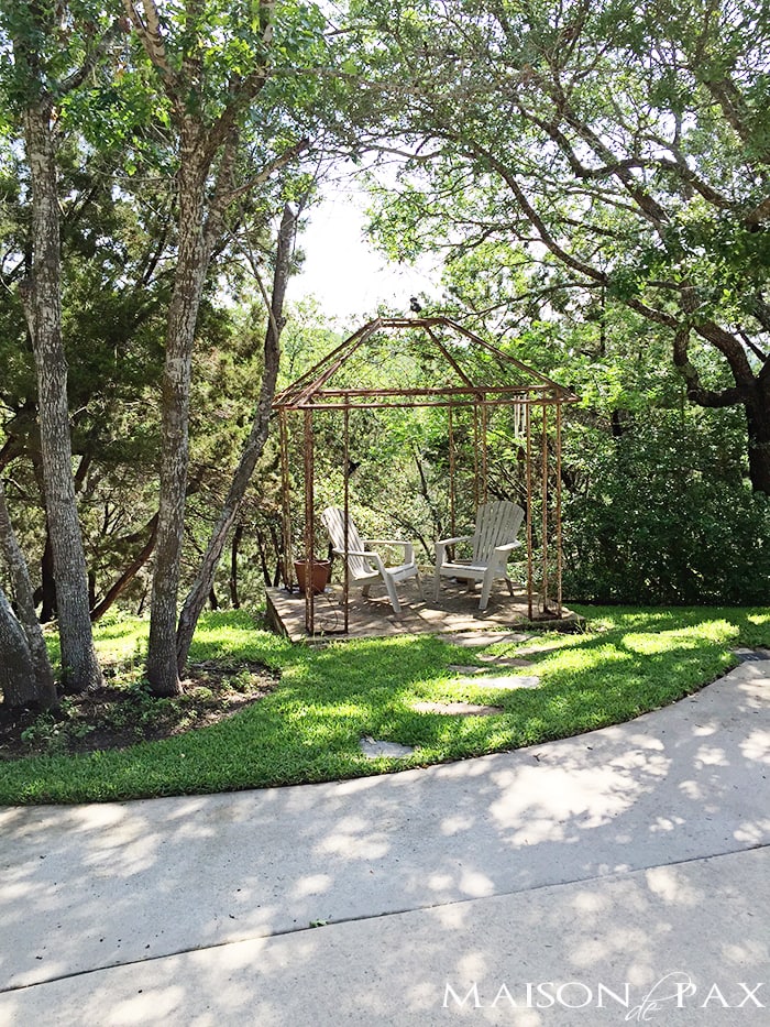 Driveway Arbor Before