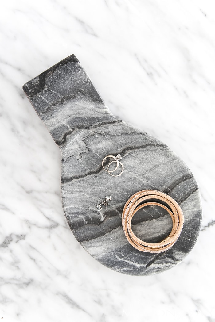 marble spoon rest as accessory holder - gift ideas for her #giftsforher