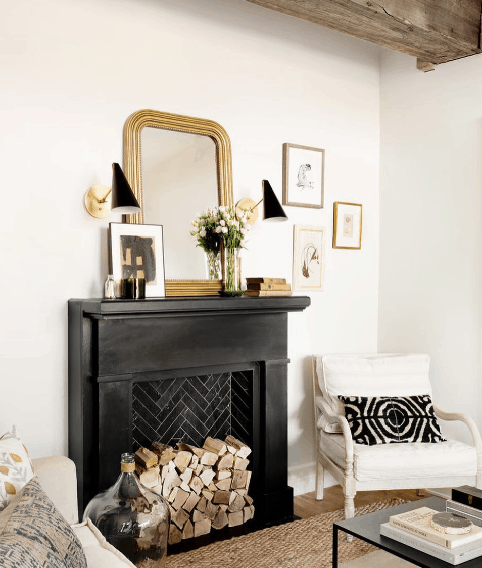 Becca Interiors - faux fireplace mantel surround