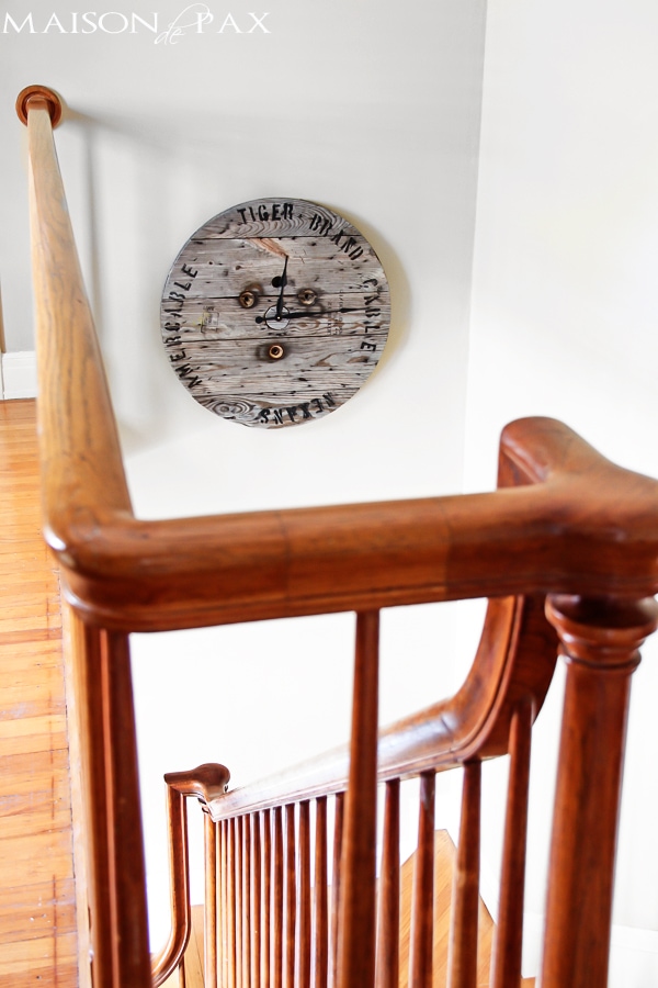 Industrial Spool Clock- Maison de Pax