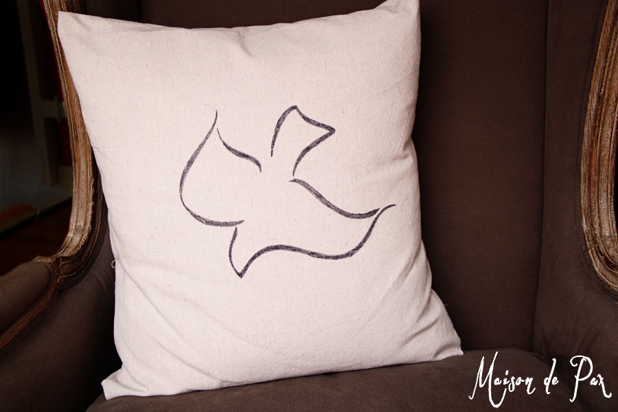 Dove Sharpie Pillow- Maison de Pax
