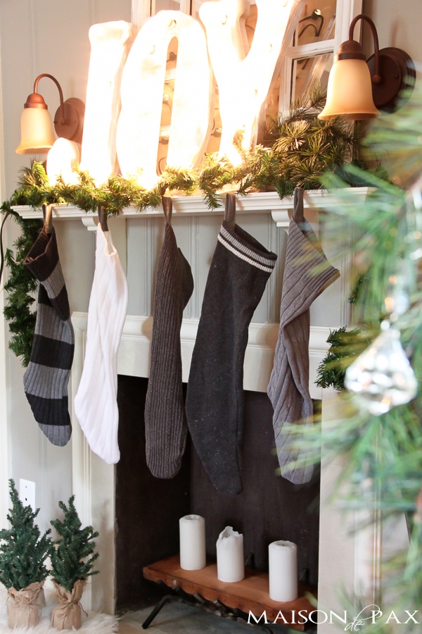 DIY stockings from thrift store socks- Maison de Pax