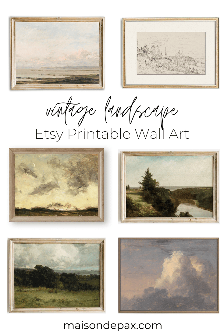 vintage landscape etsy printable wall art | Maison de Pax