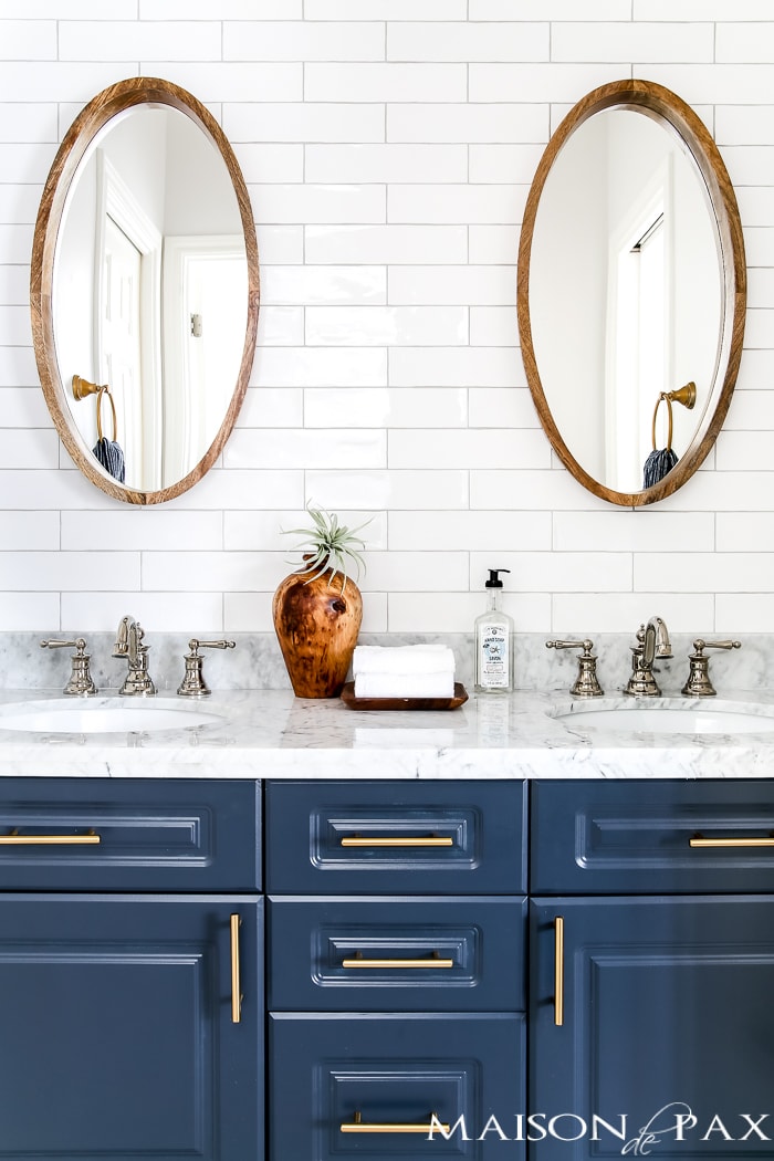 paint your vanity to give your bathroom a modern look affordably!