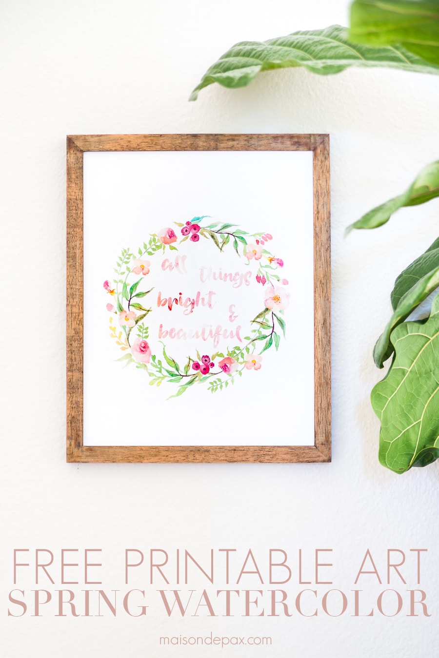 printable floral watercolor wall art | Maison de Pax