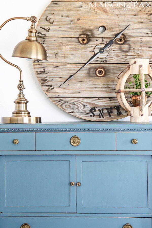 Gorgeous antique dresser painted blue- Maison de Pax