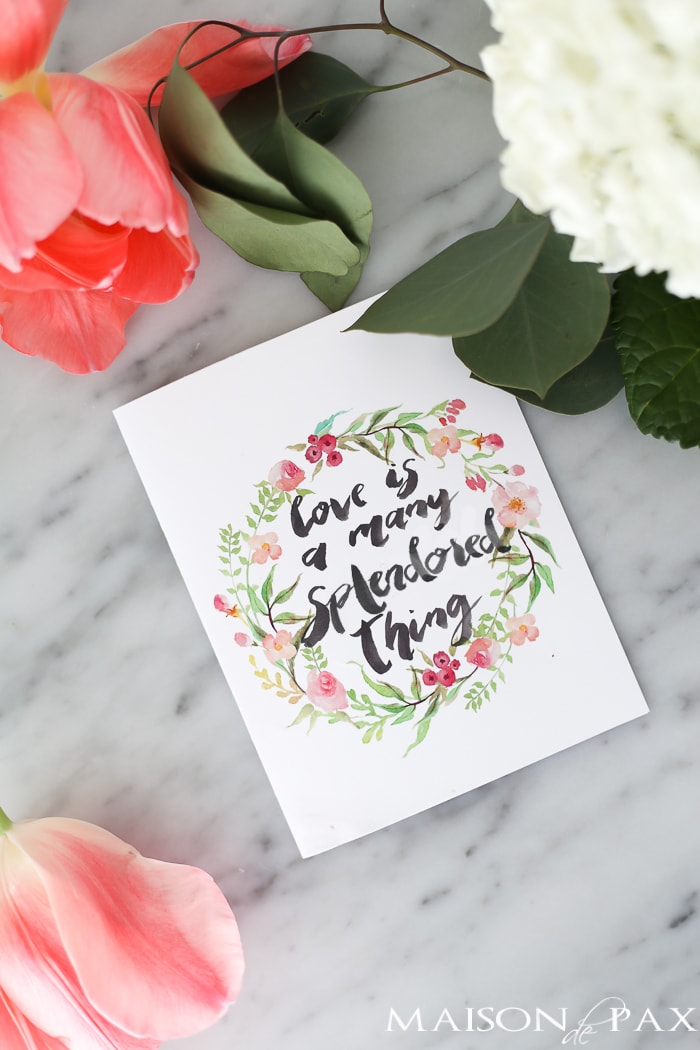 Free printable Valentine's Day Card- Maison de Pax