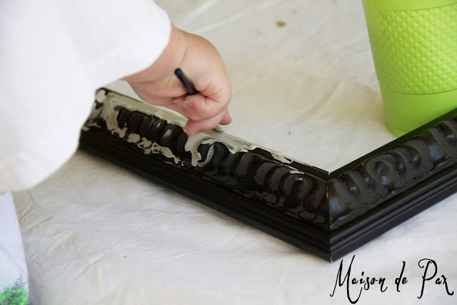 antique painted picture frame tutorial- Maison de Pax