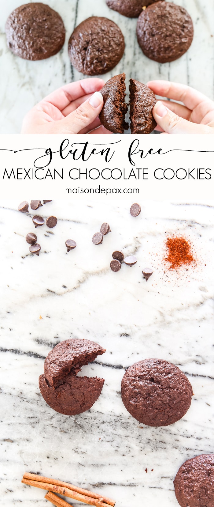 mexican chocolate cookies: dark chocolate... gluten free and low sugar #chocolatecookies