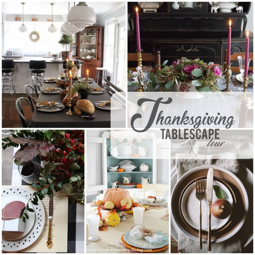 Thanksgiving tablescape tour day 5 collage