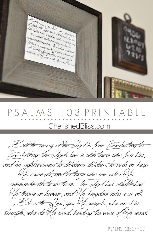 Psalms 103 Printable