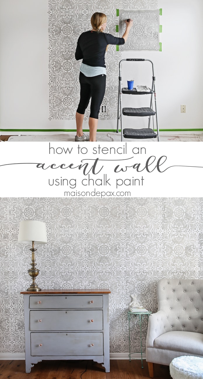 How to stencil an accent wall using chalk paint: all the materials you need, instructions, tips and tricks to create a beautiful accent wall | aiweb9ygdry.cmersite.com