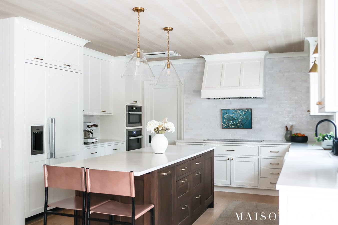 white inset cabinets with simple shaker door with bead