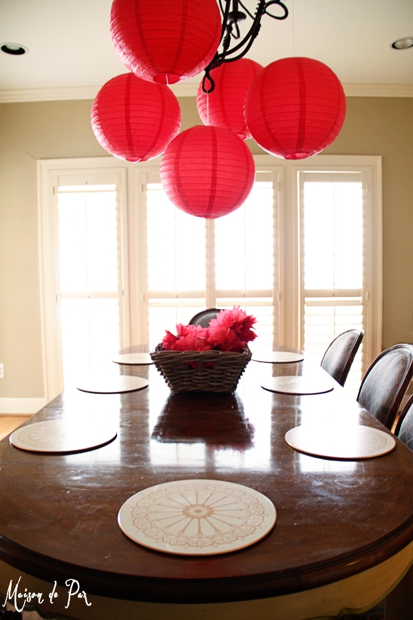 chinese new year dining table