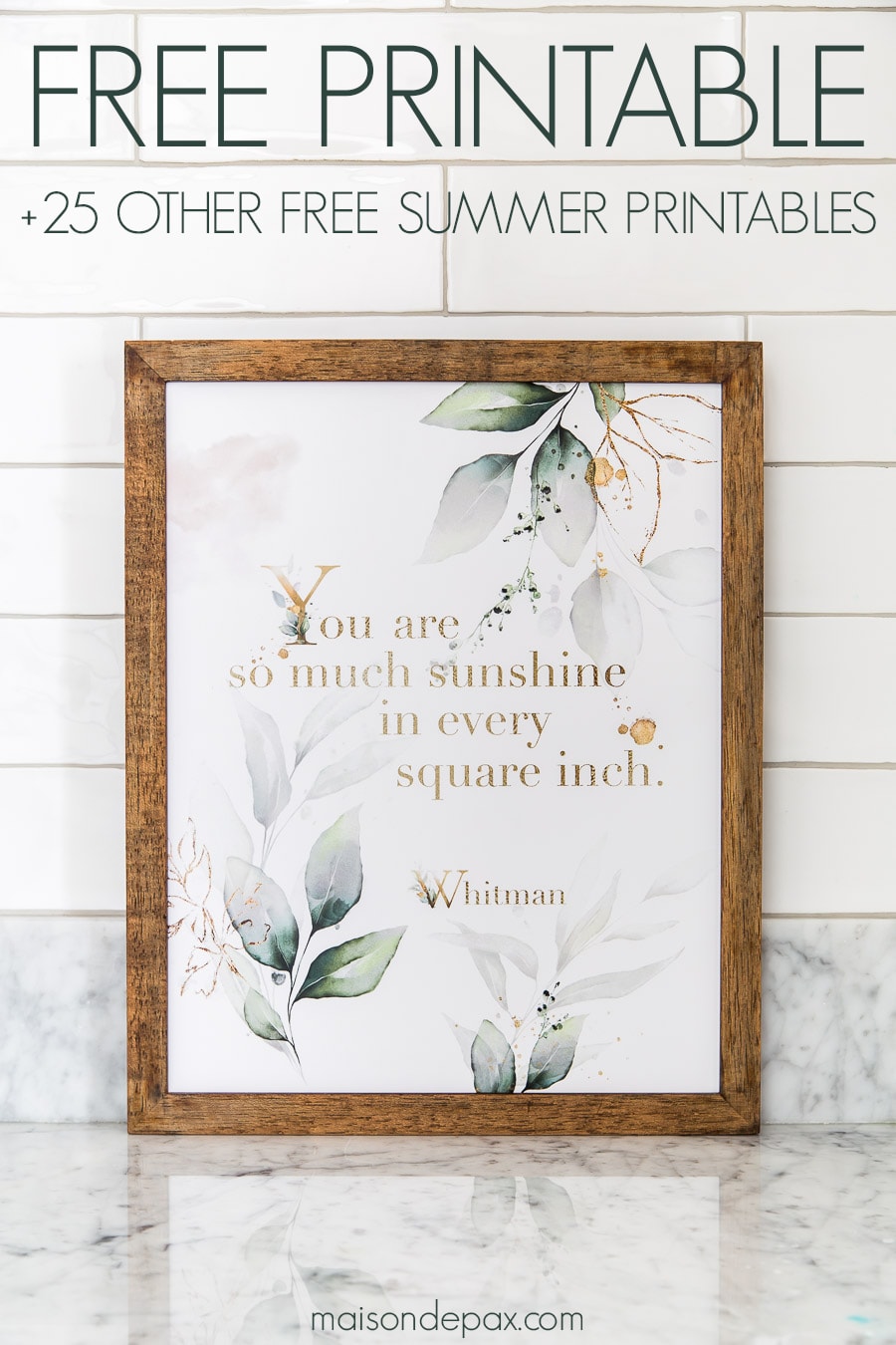 free summer printable wall art | Maison de Pax