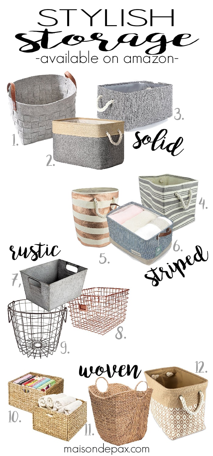 Stylish Storage Baskets and Bins (Amazon Finds)