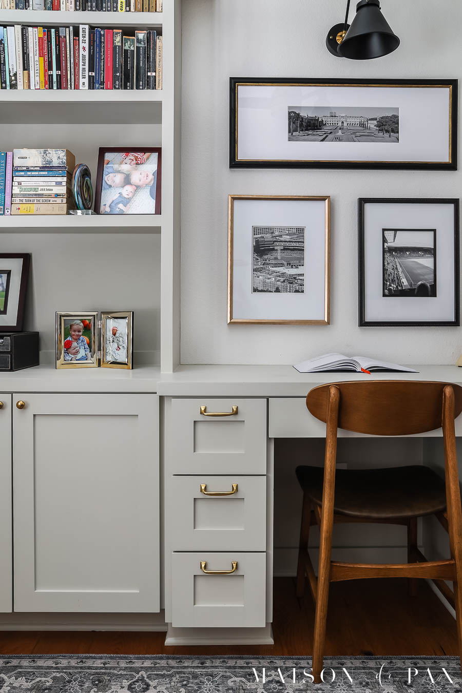 agreeable gray cabinets with unlacquered brass hardware