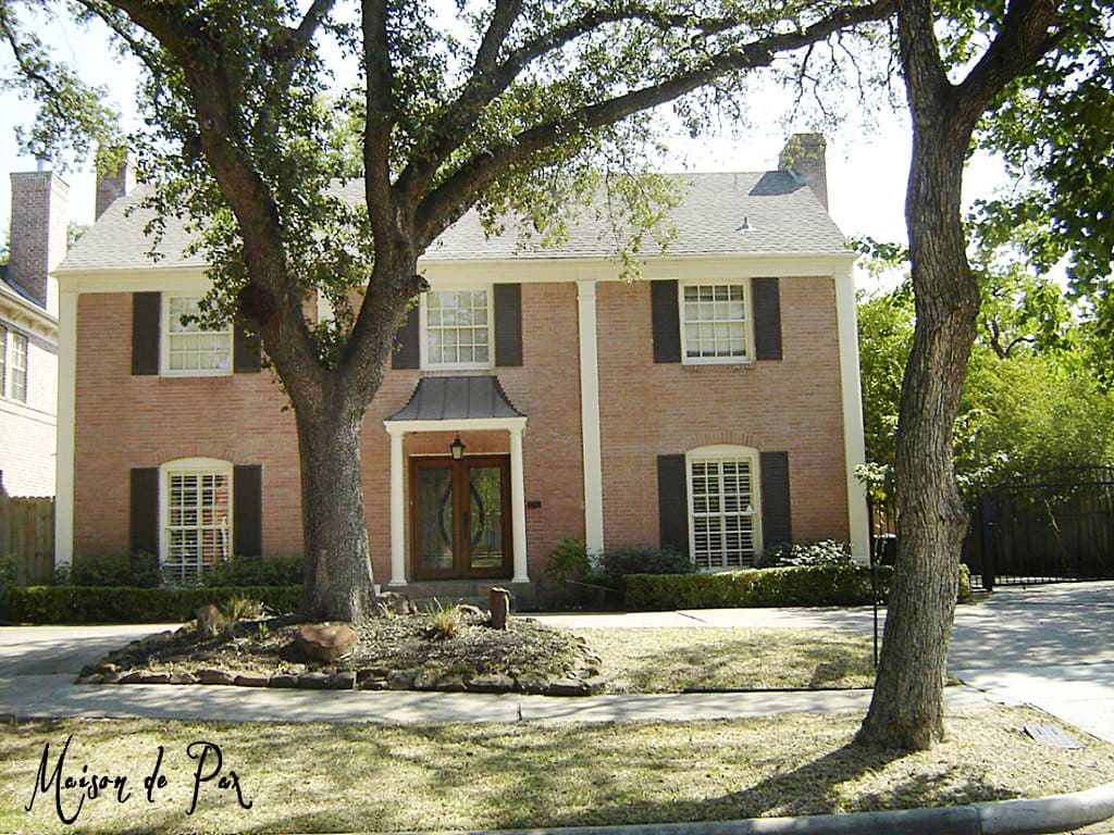 Front brick exterior before painting- Maison de Pax