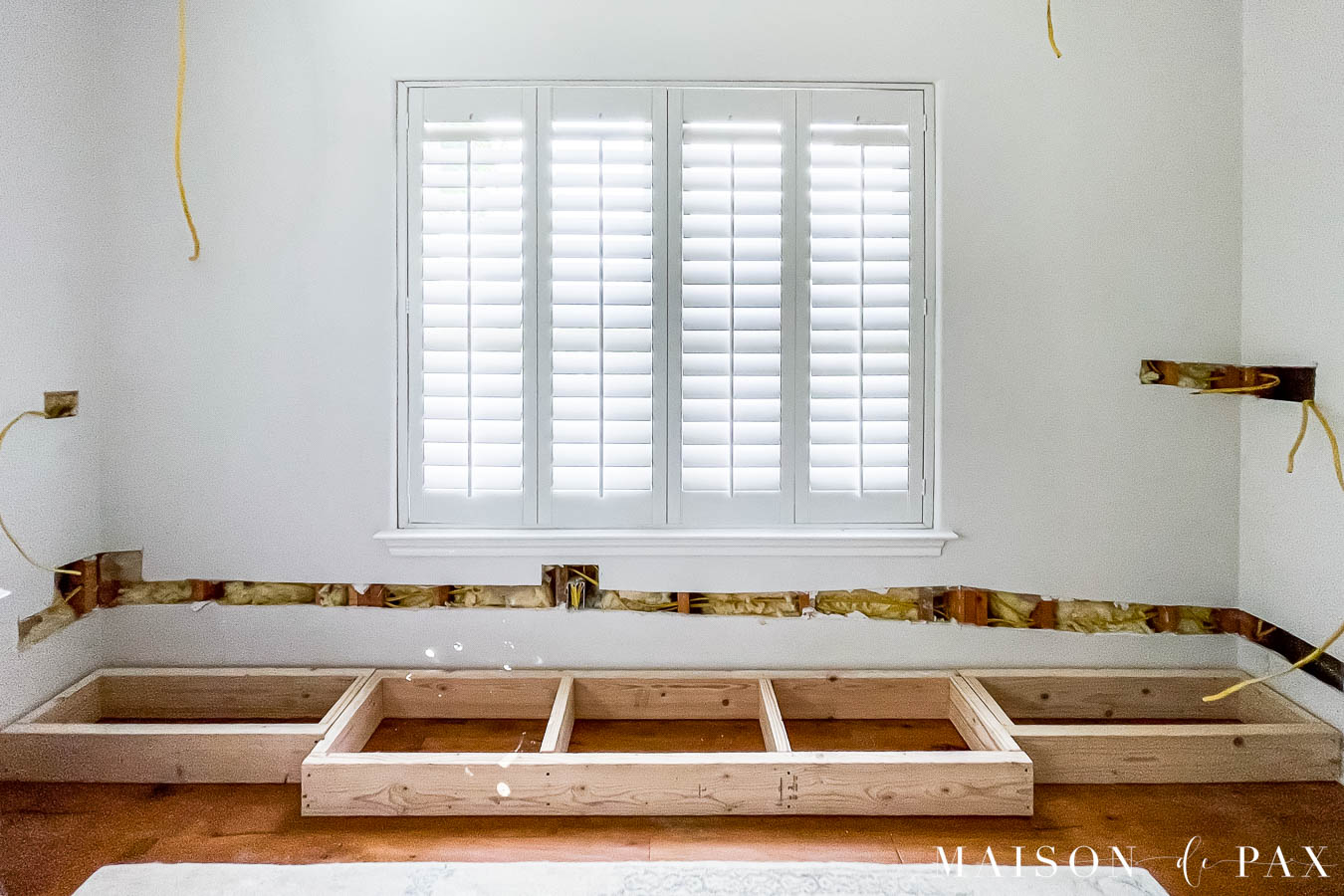 bases from 2x6 for cabinets and window seat