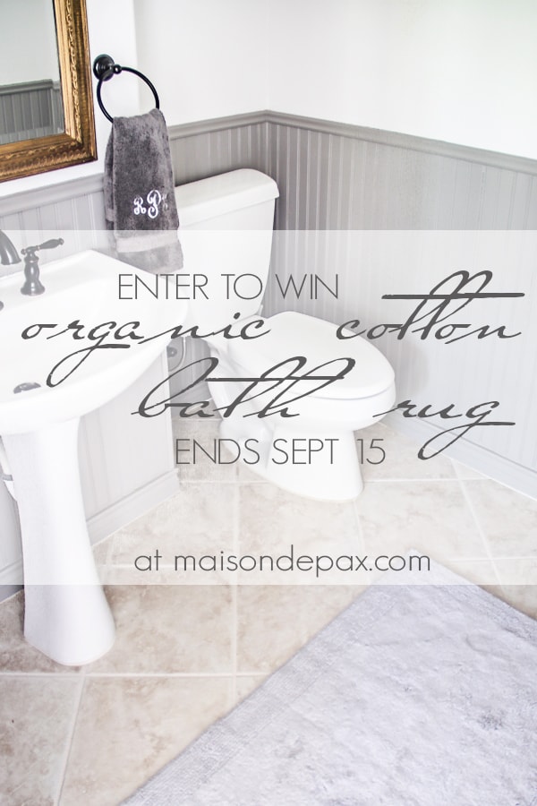 Gorgeous and luxurious organic cotton bath rug giveaway - Maison de Pax