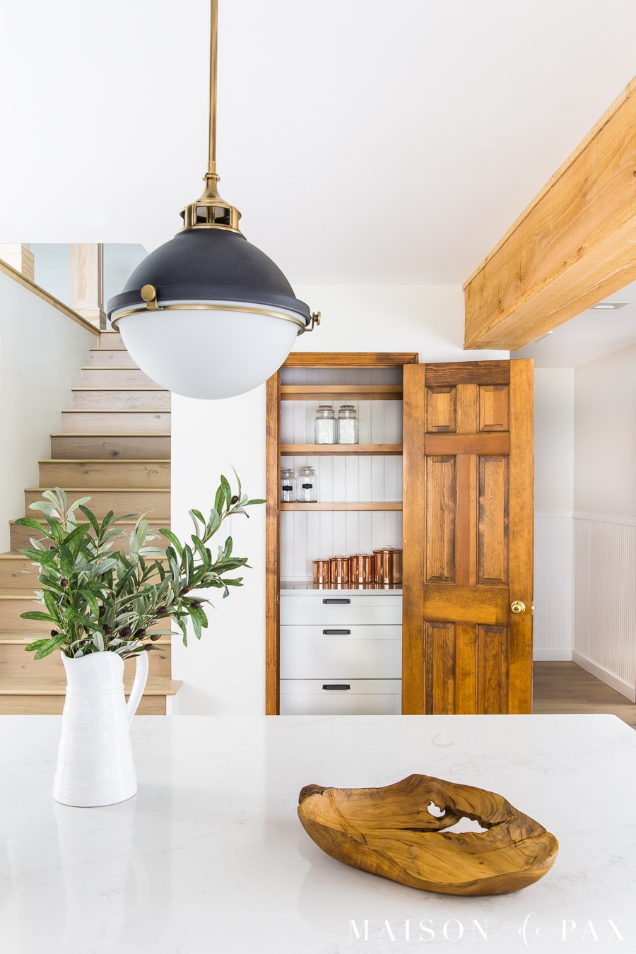 kitchen pantry beside stairs | Maison de Pax