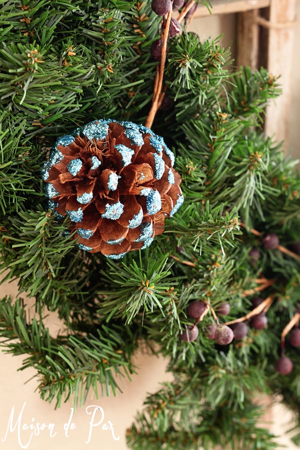 blue christmas wreath