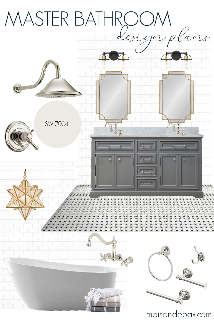 Classic Master Bathroom Design Plans