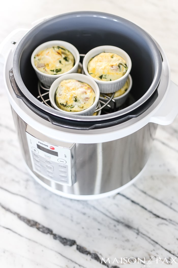 mini frittatas in the pressure cooker