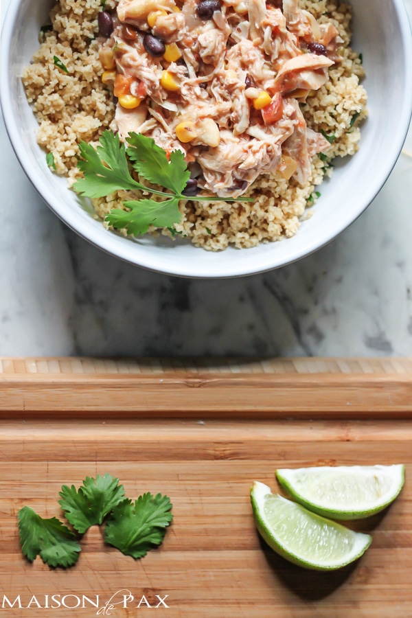 Slow cooker Mexican chicken with cilantro lime couscous - so easy and SO delicious! aiweb9ygdry.cmersite.com