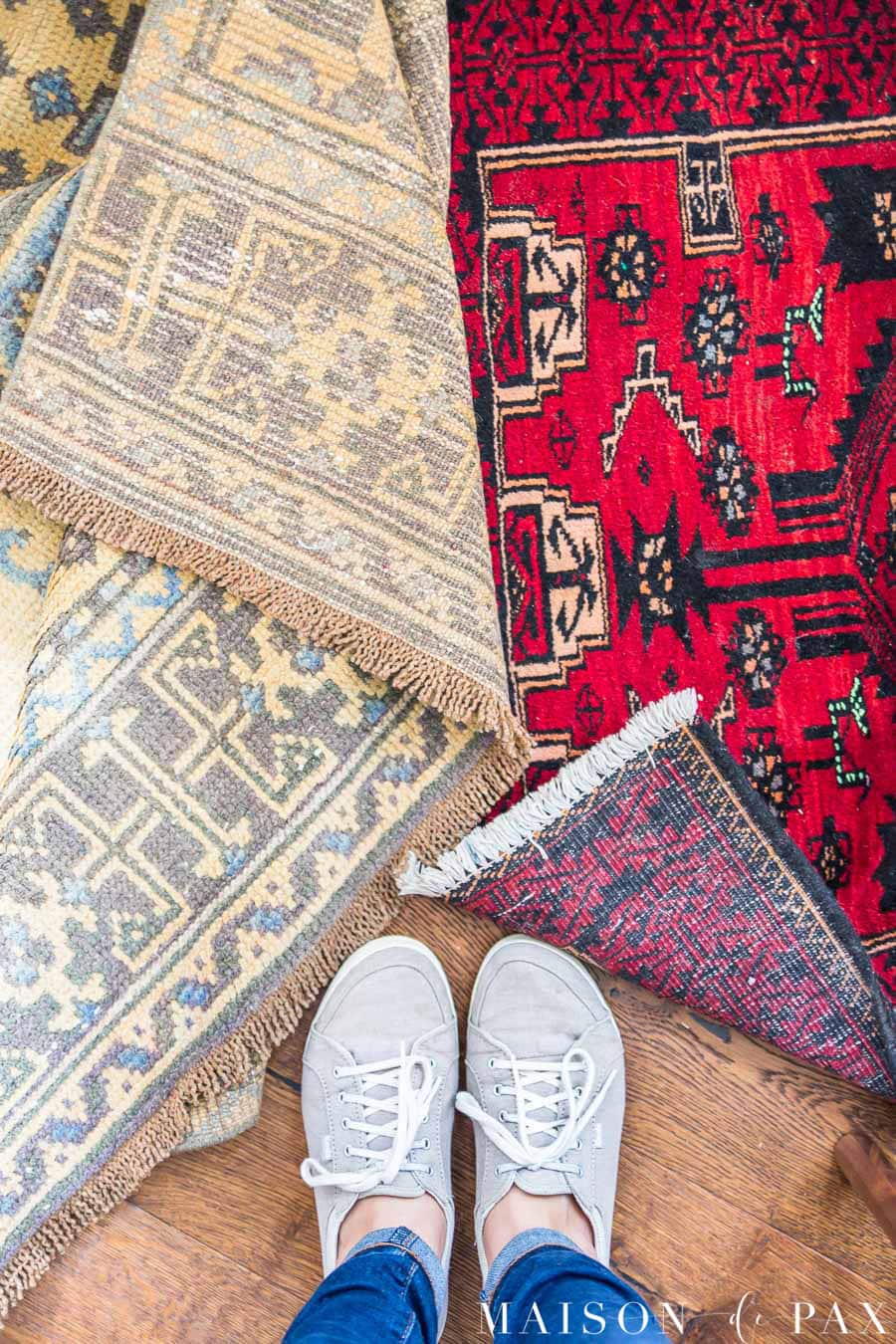 vintage persian and turkish rugs - durable and perfect for entryways