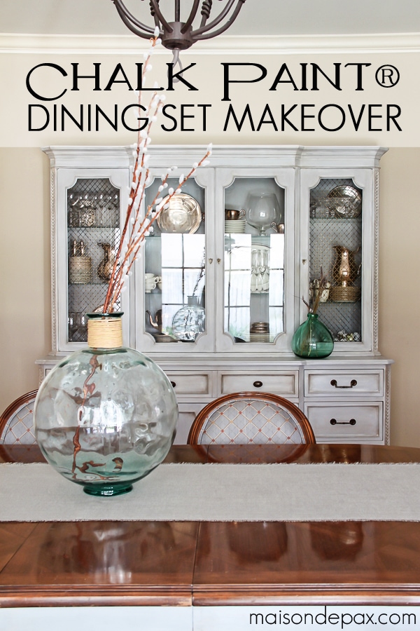 Chalk Paint Dining Set Makeover- Maison de Pax