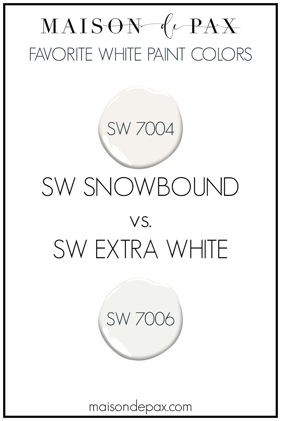 SW Snowmound v SW Extra White