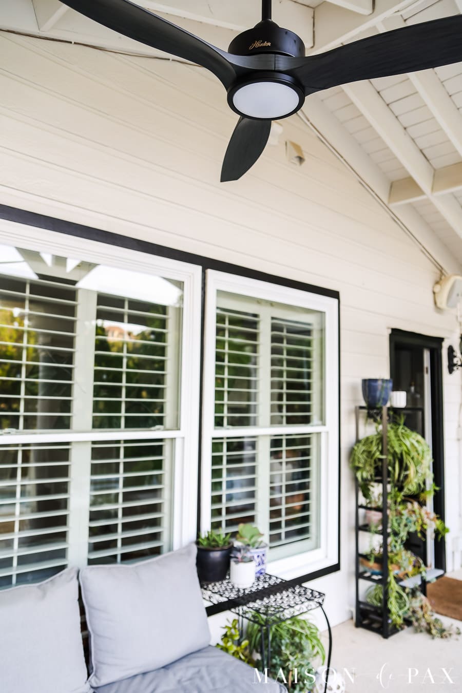 modern black outdoor fan