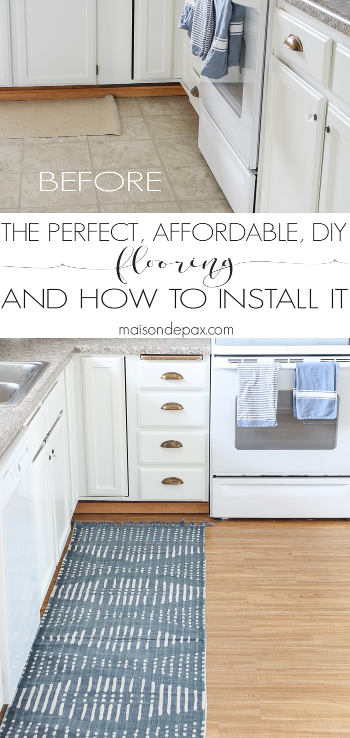Looking for a great DIY budget alternative to linoleum? Try vinyl flooring for an affordable option for high traffic areas. This tutorial will walk you through how to install a vinyl flooring!