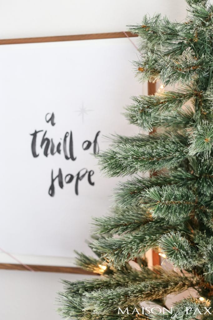 Joy to the world printable and thrill of hope lyrics- Maison de Pax