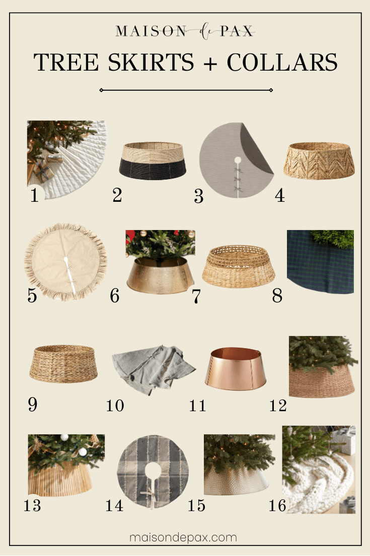 best essential holiday decor: tree skirts and collars