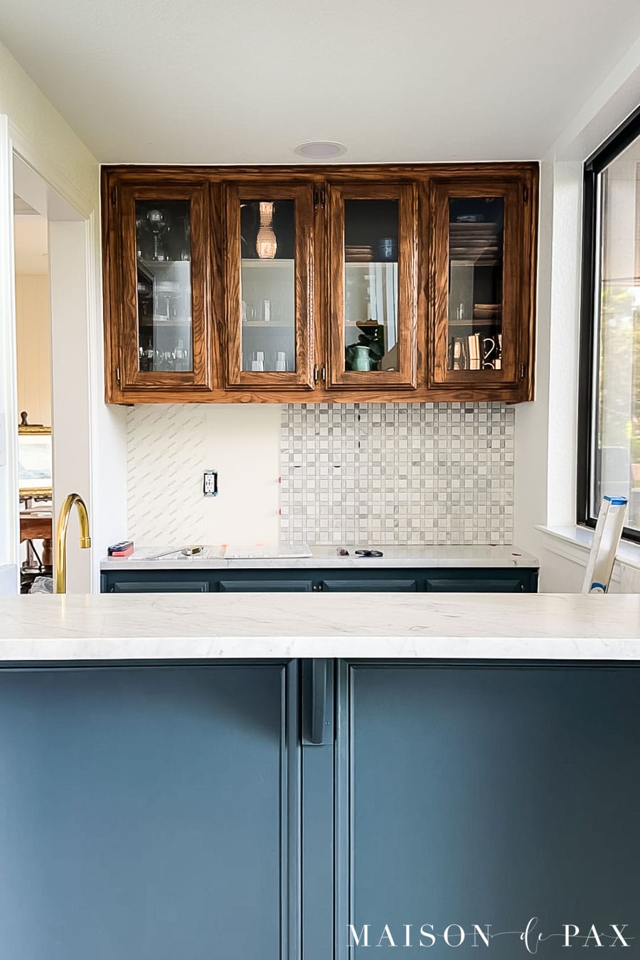 use spacers provided with musselbound tile adhesive mat