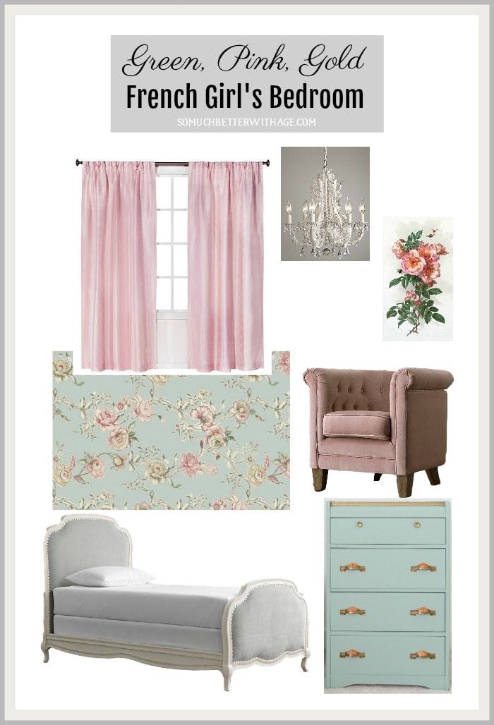 green-pink-gold-french-girls-bedroom-border