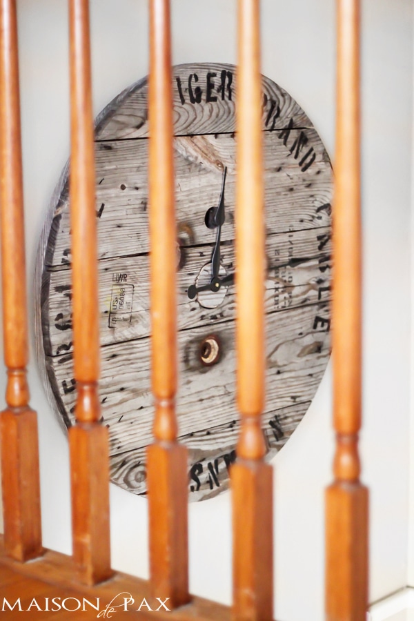 Industrial Spool Clock- Maison de Pax