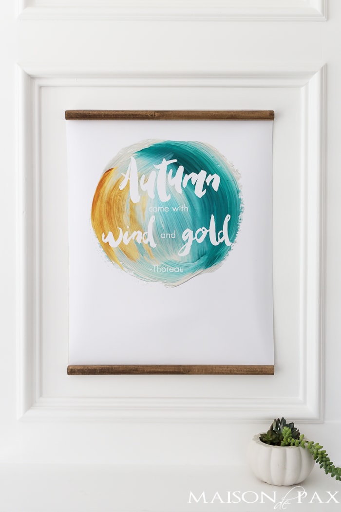 Autumn Wind and Gold Free Fall Printable